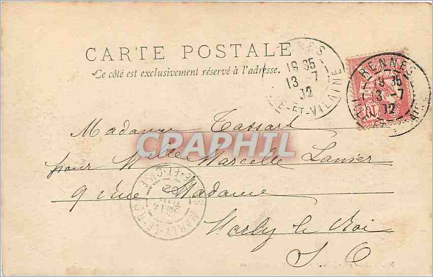 CPA Rennes Jardin des Plantes les Sorres  — Rückseite