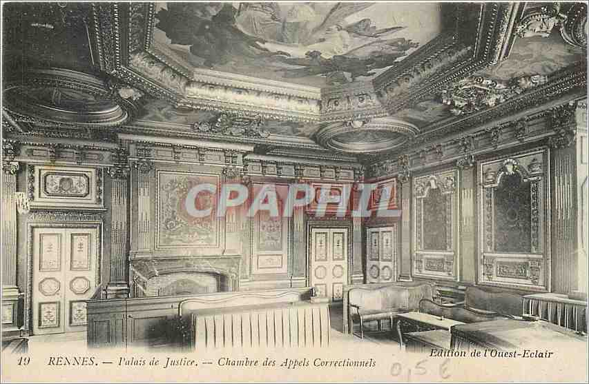 Rennes — Palais de Justice — Chambre des Appels Correctionnels — Édition de l'Ouest-Eclair