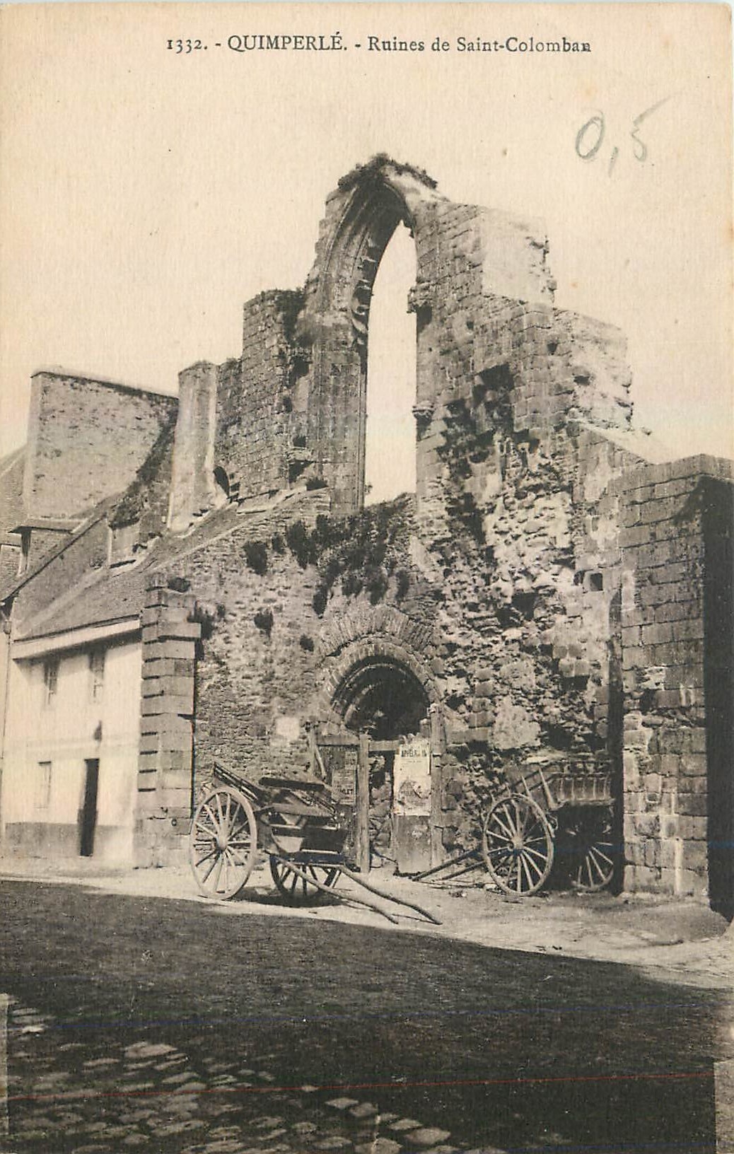 CPA Quimperle Ruines de Saint Colomban 