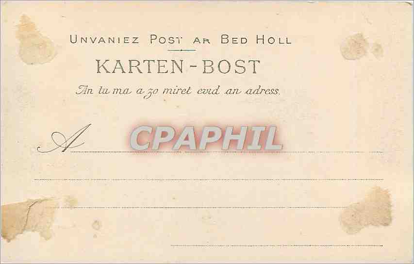 CPA Huelgoat La Sortie du Chaos de l'Etang  — Rückseite