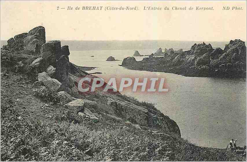 CPA Ile de Brehat Cotes du Nord L'Entree du Chenot de Kerpont 