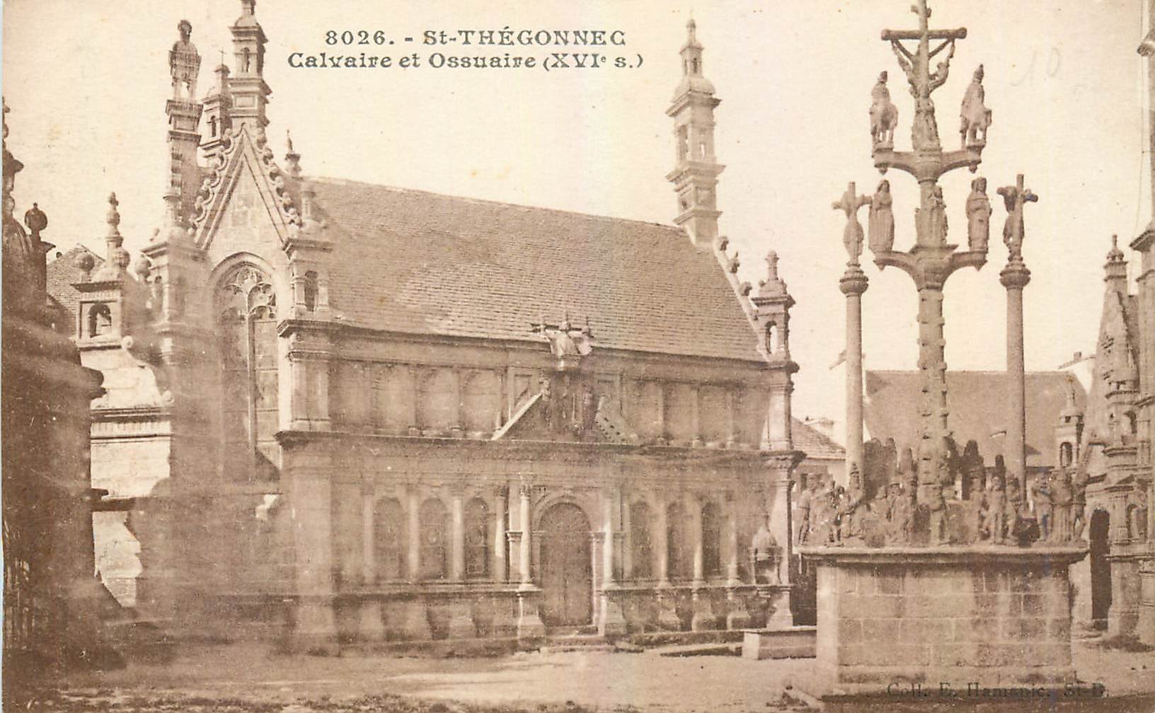 CPA St Thegonnec Calvaire et Ossuaire 