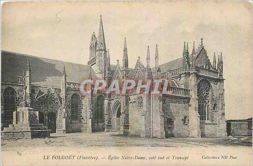 CPA Le Folgoet Finistere Eglise Notre Dame cote sud et Transept 