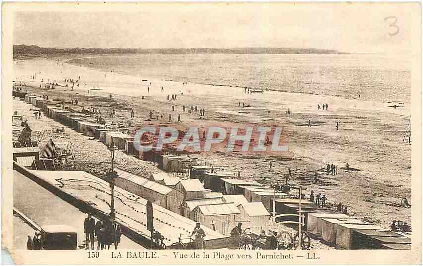 CPA La Baule Vue de la Plage vers Pornichet 