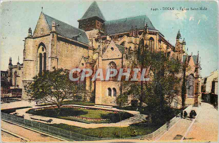 CPA Dinan Eglise Saint Malo 