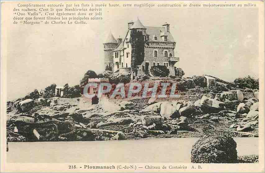 CPA Ploumanach C du N Chateau de Costaeres 
