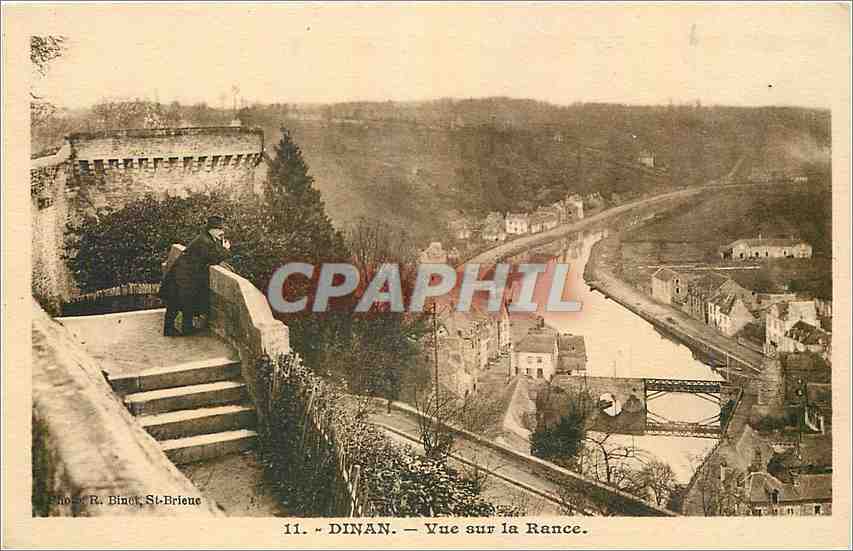 Dinan — Vue sur la Rance — Éditeur R. Bino, St-Brieuc, n°11