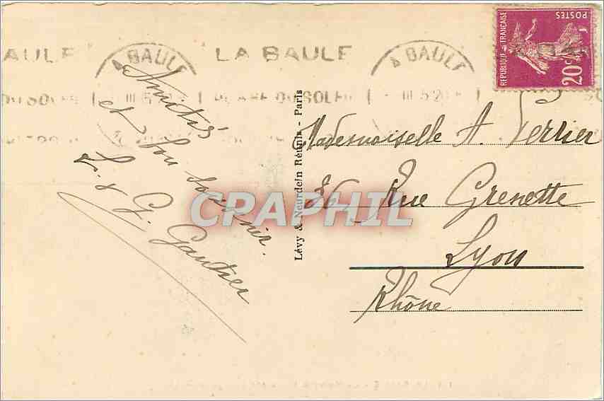 CPA La Baule La Nouvelle Esplanade du Casino  — Rückseite