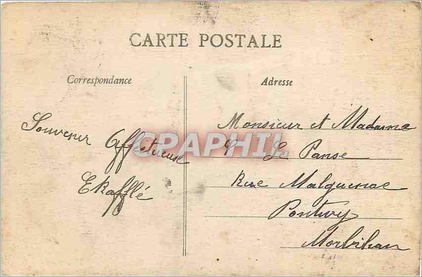 CPA Nantes Les Cours et la Colonne Louis XVI  — Rückseite