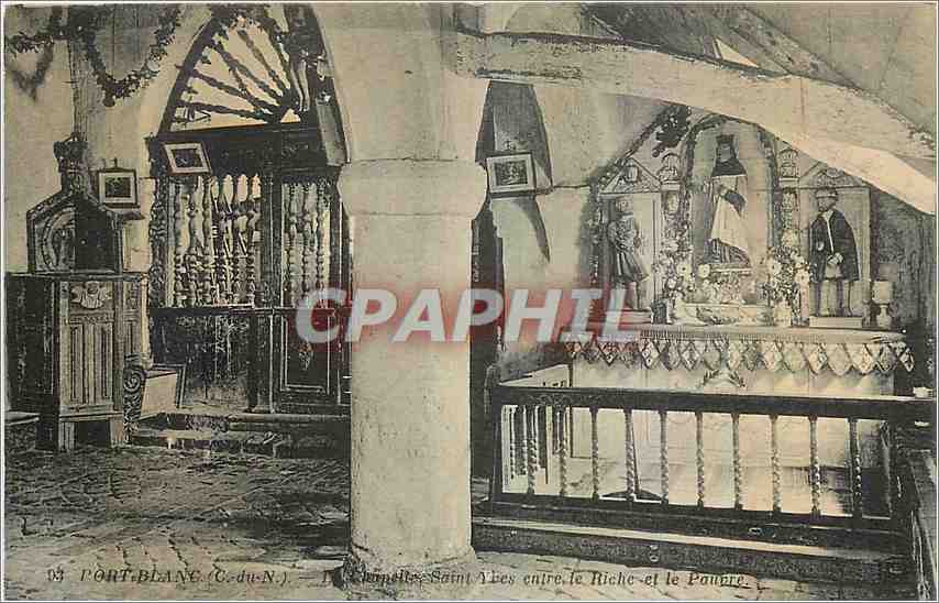 CPA Port Blanc C du N La Chapelle Saint Yves entre le Riche et le Pauvre 