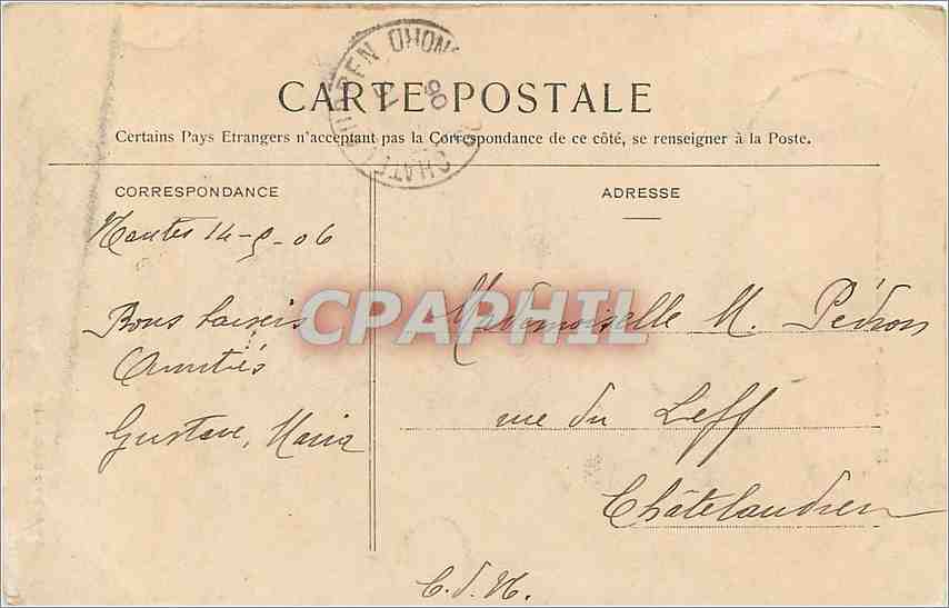 CPA Nantes Le Musee des Beaux Arts  — Verso