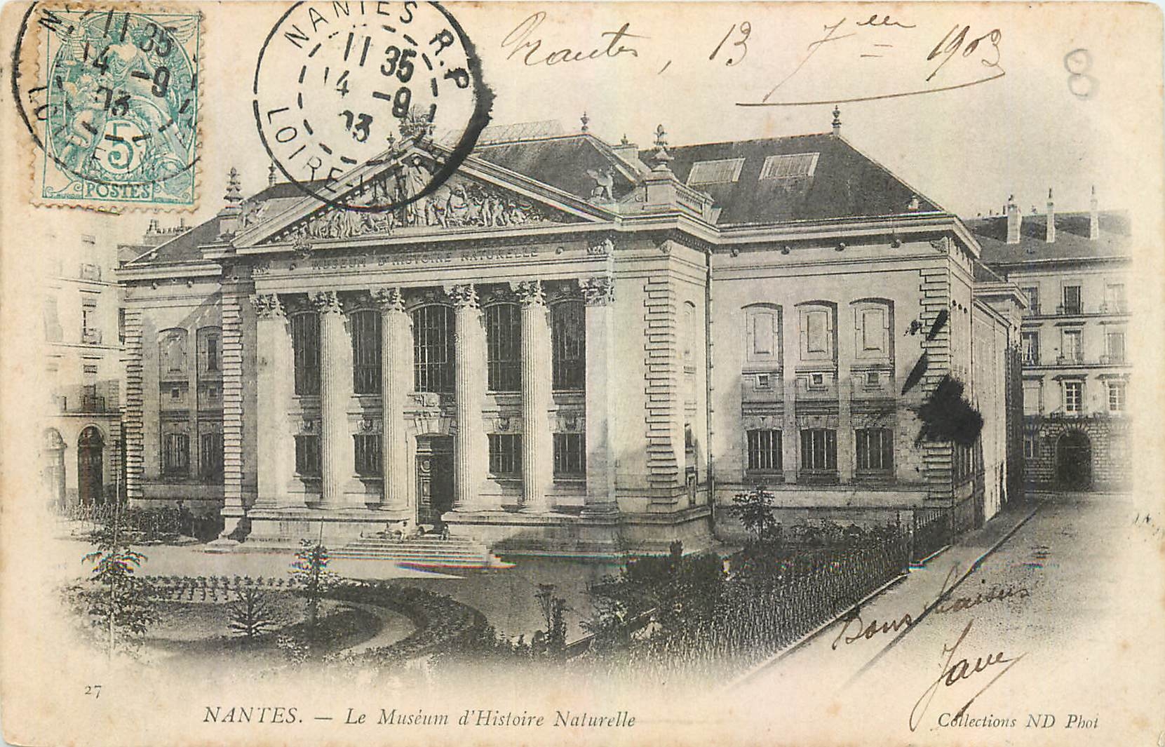 CPA Nantes Le Museum d'Histoire Naturelle 