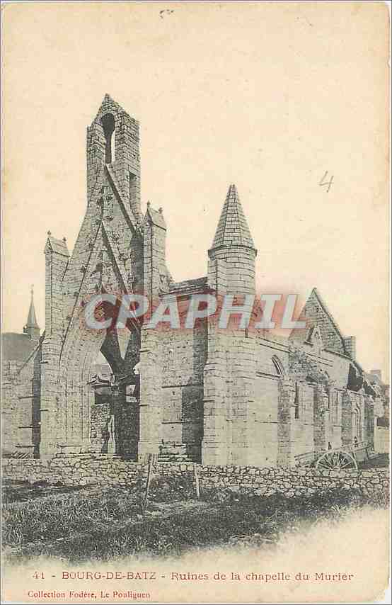 CPA Bourg de Batz Ruines de la Chapelle du Murier 