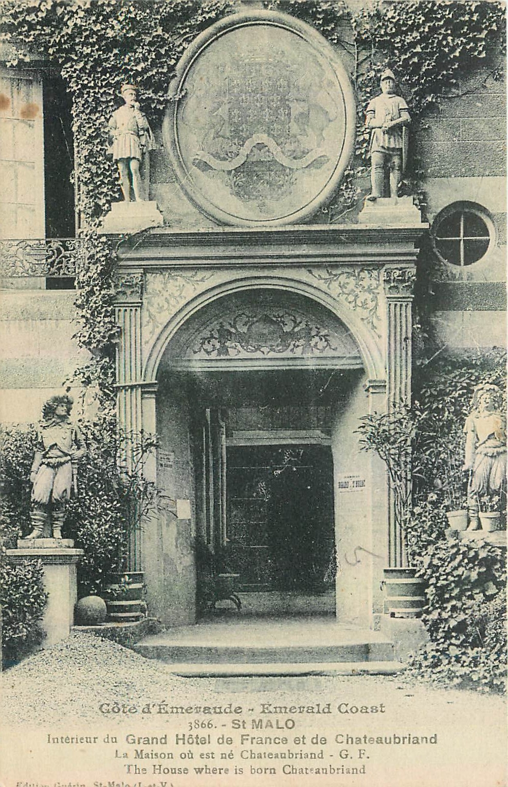 Intérieur du Grand Hôtel de France - St MALO (Côte d'Émeraude) — Maison natale de Chateaubriand — Édition Gérin