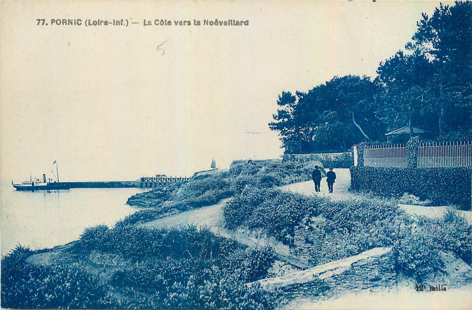 CPA Pornic Loire Inf La Cote vers la Noeveillard 