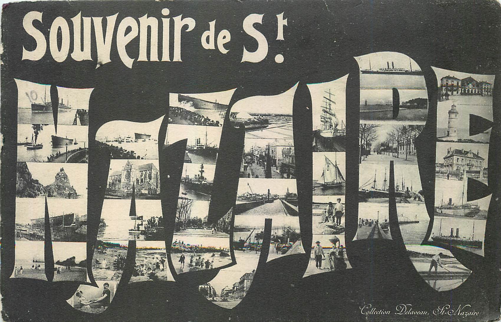 Erinnerungskarte von Saint-Nazaire — Sammlung Dalaveau — Verlag unbekannt, Seriennummer nicht sichtbar