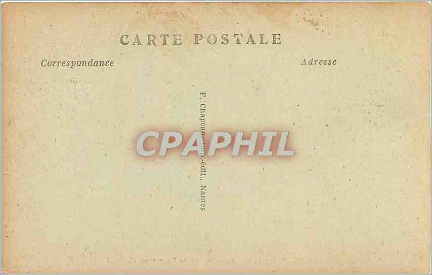CPA Nantes La Porte St Pierre et le Square de l'Eveche  — Rückseite