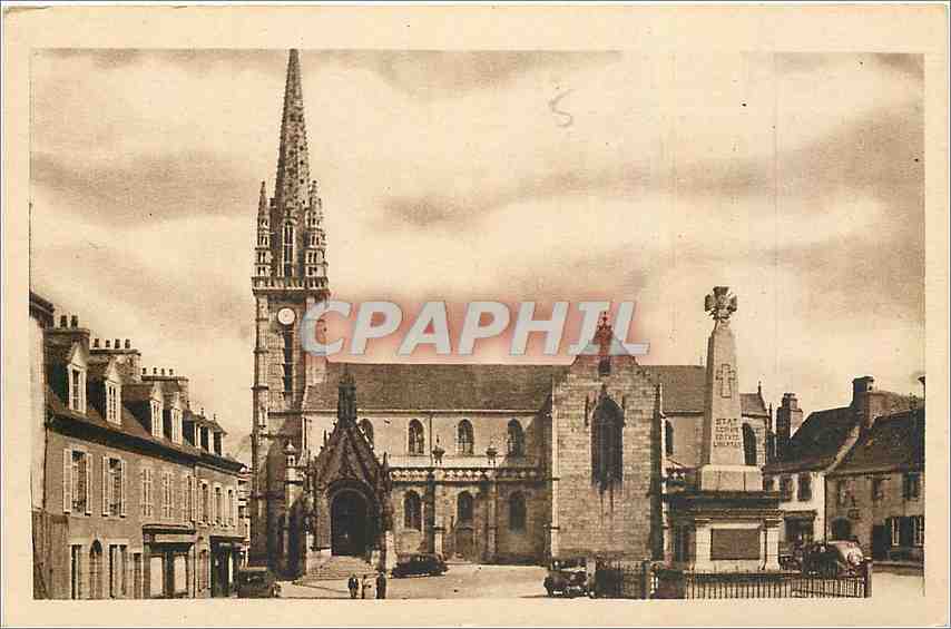 CPA Landivisiau Finistere La Place de l'Eglise 
