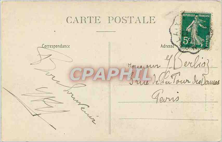 CPA Camaret Pointe de Pen Hir L'Entree de la Salle Verte  — Verso
