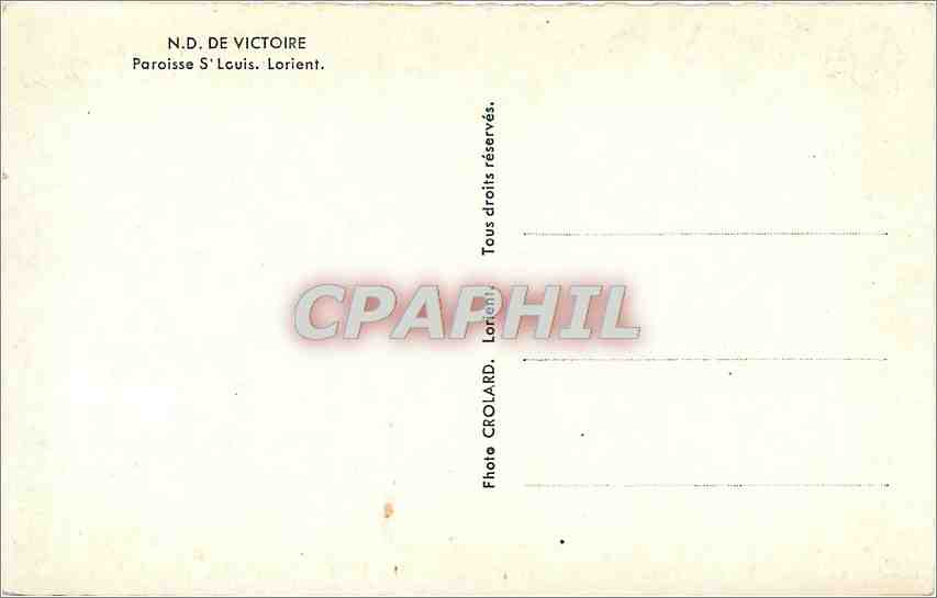 CPM ND de Victoire Paroisse S Louis Lorient  — Rückseite
