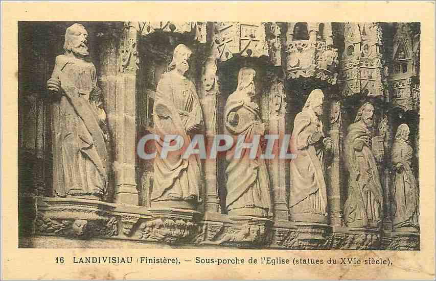 CPA Landivisiau Finistere Sous porche de l'Eglise 