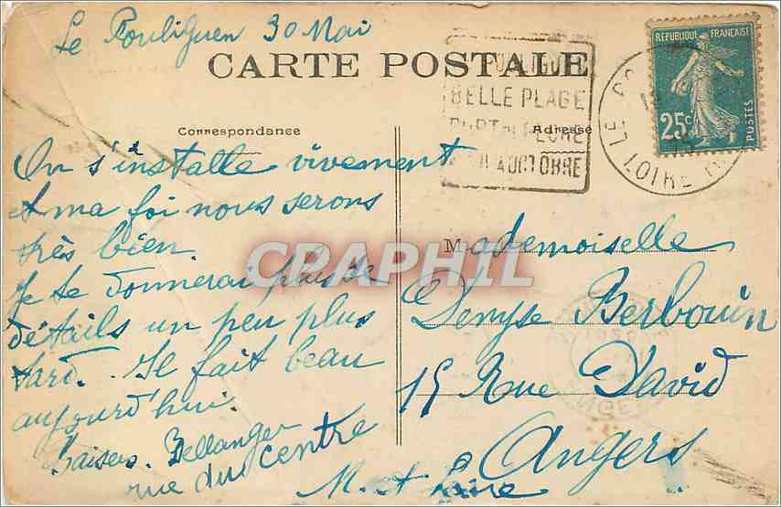 CPA Le Bourg de Batz L Inf Paludiers se rendant a la fete  — Back