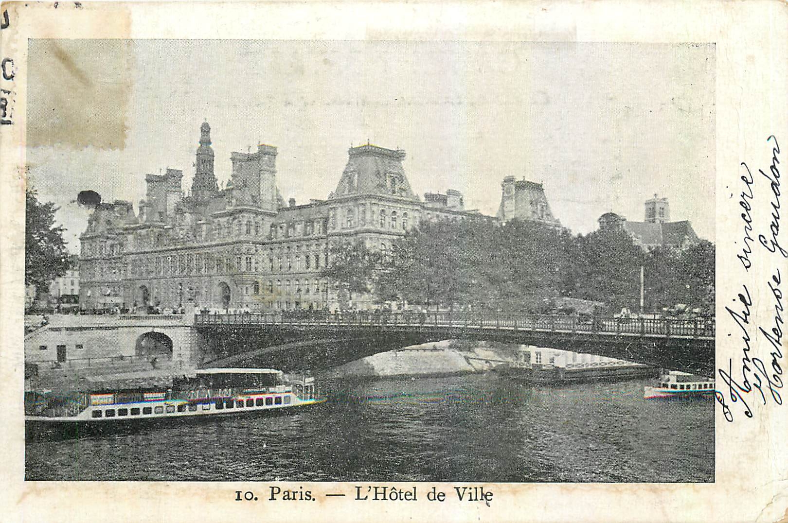 CPA Paris L'Hotel de Ville 