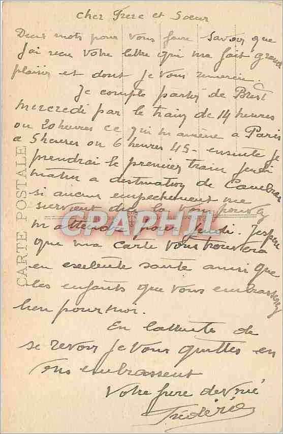 CPA Brest L'Entree du Port de Guerre  — Rückseite