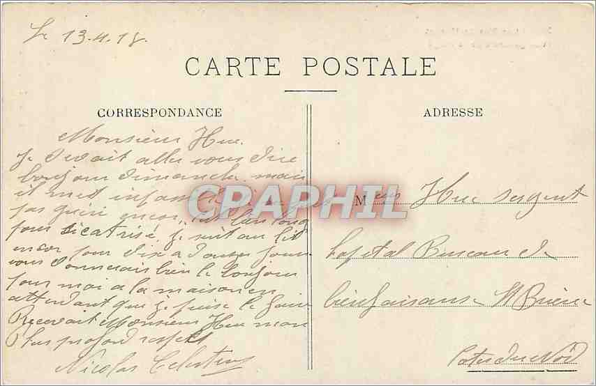 CPA Les Pins de Morgat Vue generale de la Plage  — Rückseite