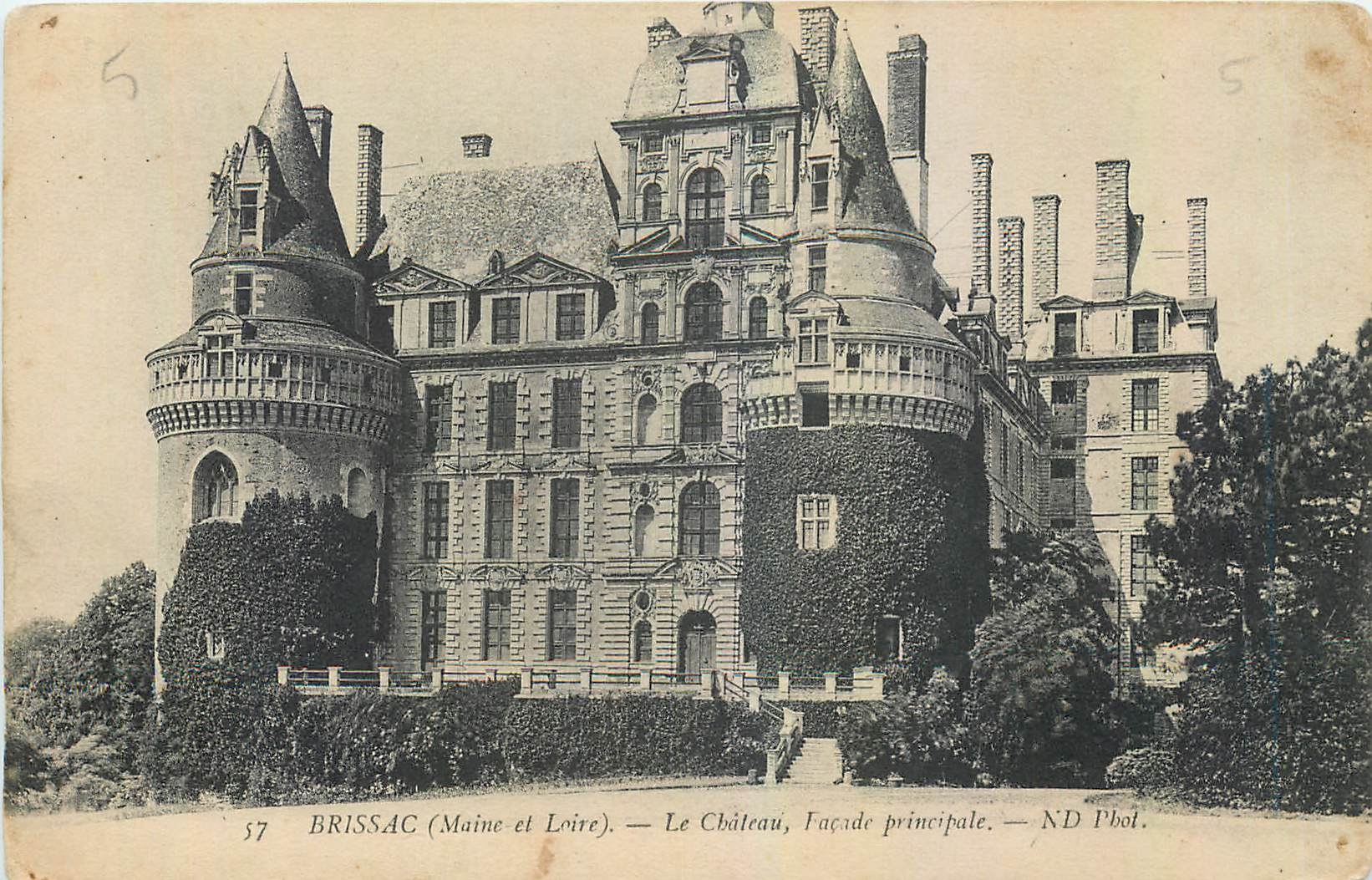 CPA Brissac Maine et Loire Le Chateau Facade principale 