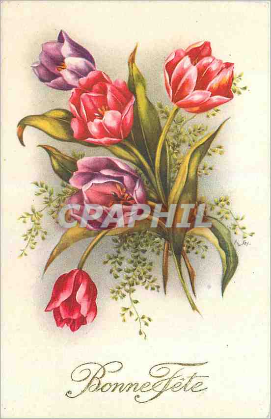 CPA Bonne Fete Fleurs