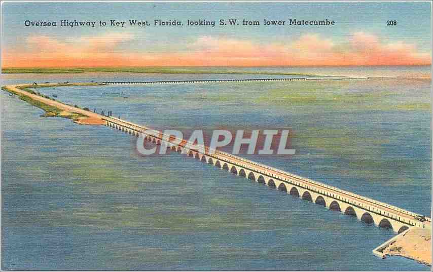 CPA Oversea Highway to Key West Florida looking SW from lower Matecumbe 