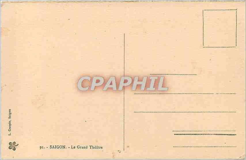 CPA Saigon Le Grand Theatre  — Rückseite