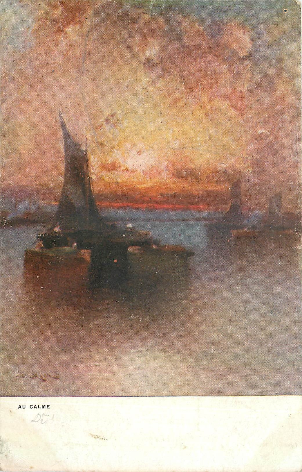 CPA Au calme Bateau