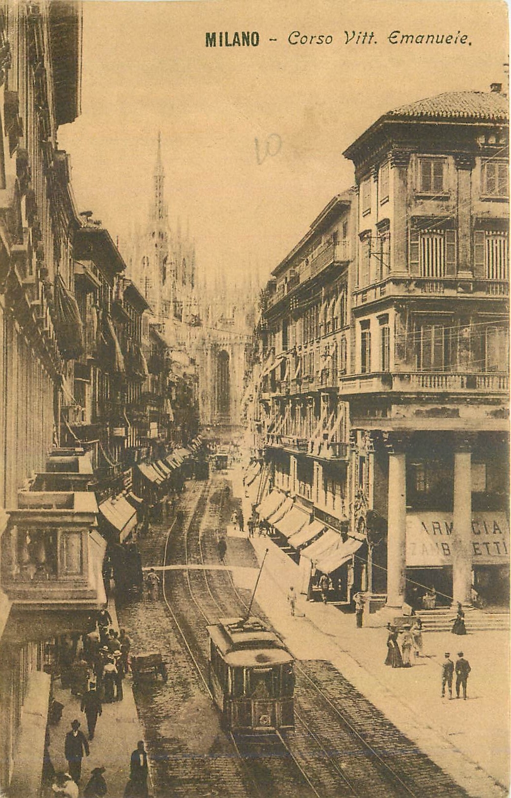 CPA Milano Corso Vitt Emanuele Tramway