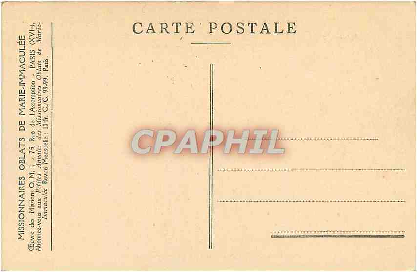 CPA Missions de Ceylan Serie II L'aumone au pavres  — Verso