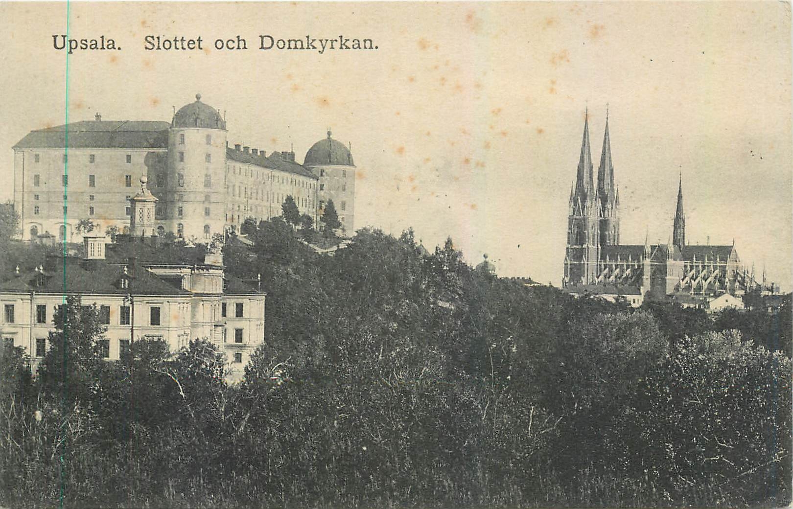 CPA Upsala Slottet och Domkyrkan 