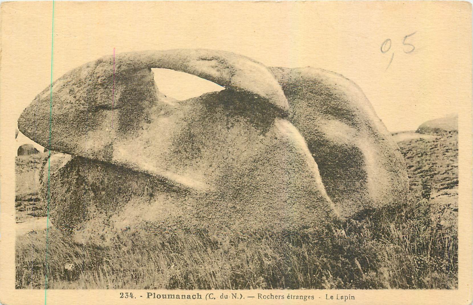 CPA Ploumanach C du N Rochers etranges Le Lapin 