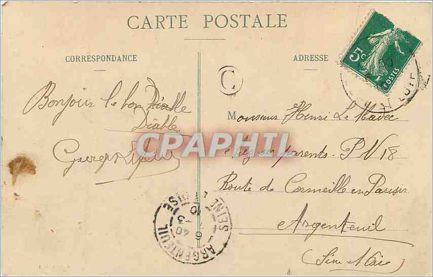 CPA Crecy Couve E et L L'Eglise et la Vallee  Route d'Aunay sous Crecy  — Back