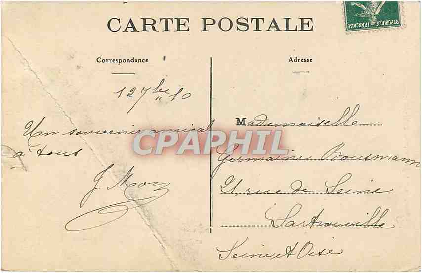 CPA St Brevin les Pins L Inf Etude de Coiffes  — Back