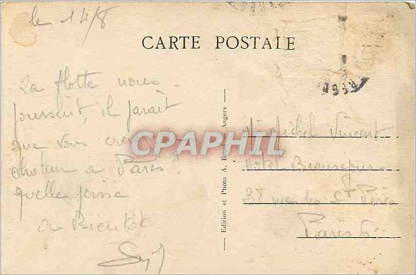CPA Ploumanach C du N La Roche du Diable  — Rückseite