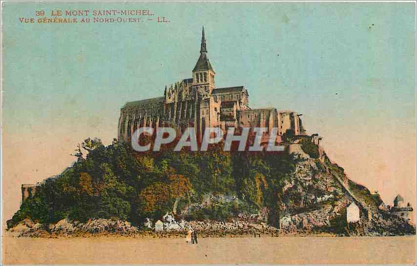 CPA Le Mont Saint Michel Vue generale au nord ouest 