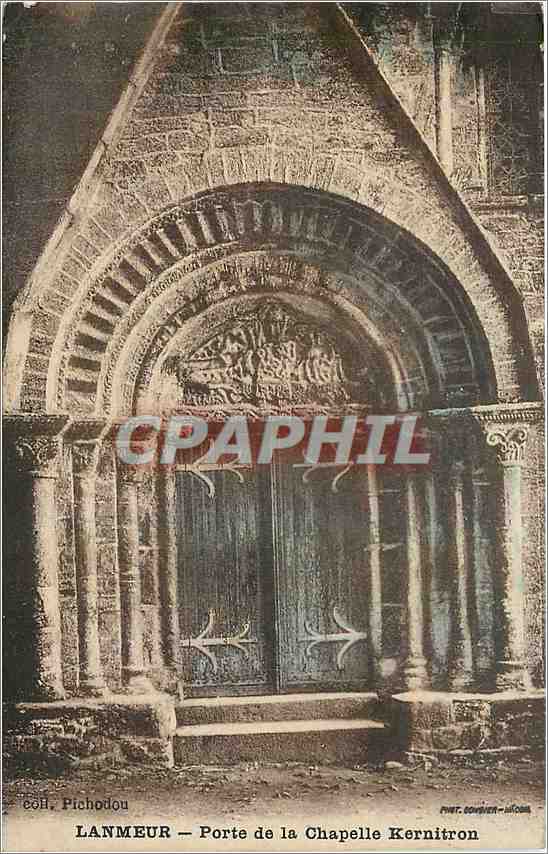 CPA Lanmeur Porte de la Chapelle Kernitron 