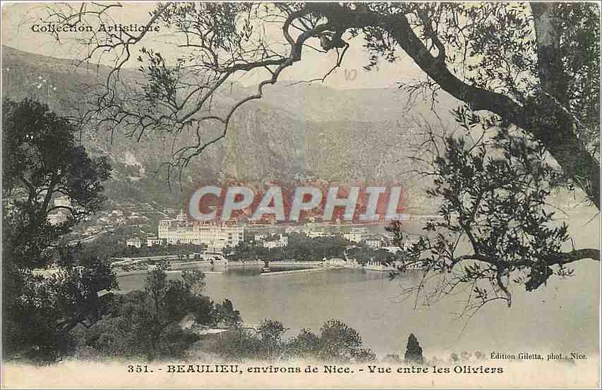 CPA Beaulieu environs de Nice Vue entre les Oliviers 