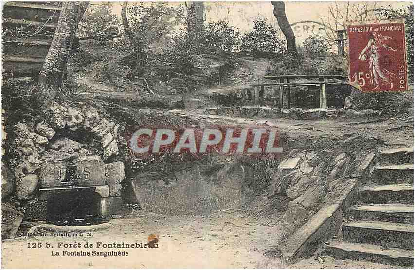 La Fontaine Sanguinée — Forêt de Fontainebleau — Éditeur : Studio Photo Artistique L.M. — N° 125 b