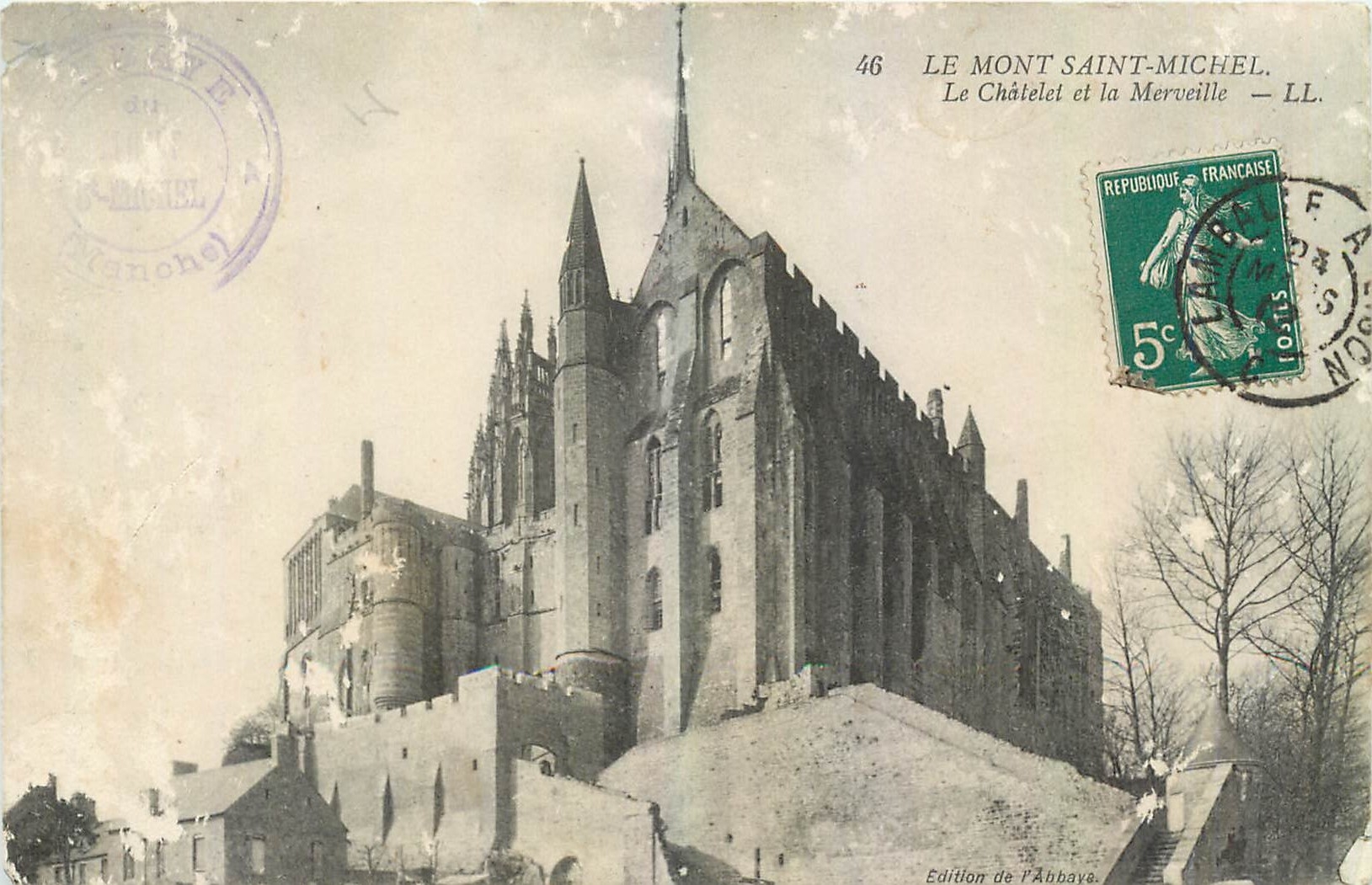 CPA Le Mont Saint Michel Le Chatelet et la Merveille 