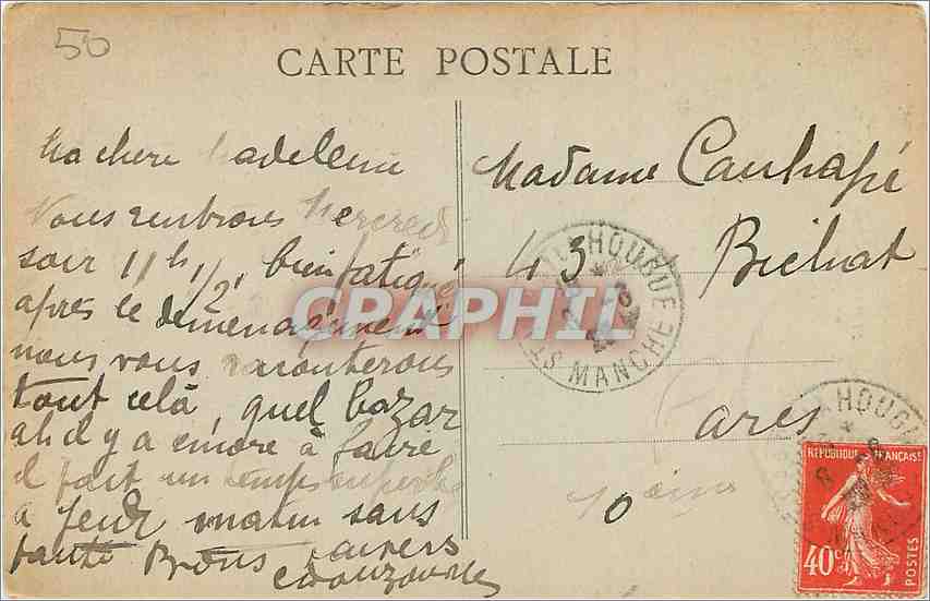 St-Vaast-la-Hougue (Manche) — Barques de Pêche au Port — éditeur J. Bégon — Rückseite