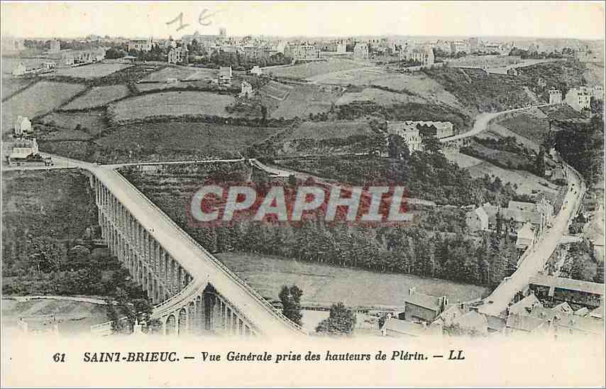 CPA Saint Brieuc Vue Generale prise des hauteurs de Plerin 