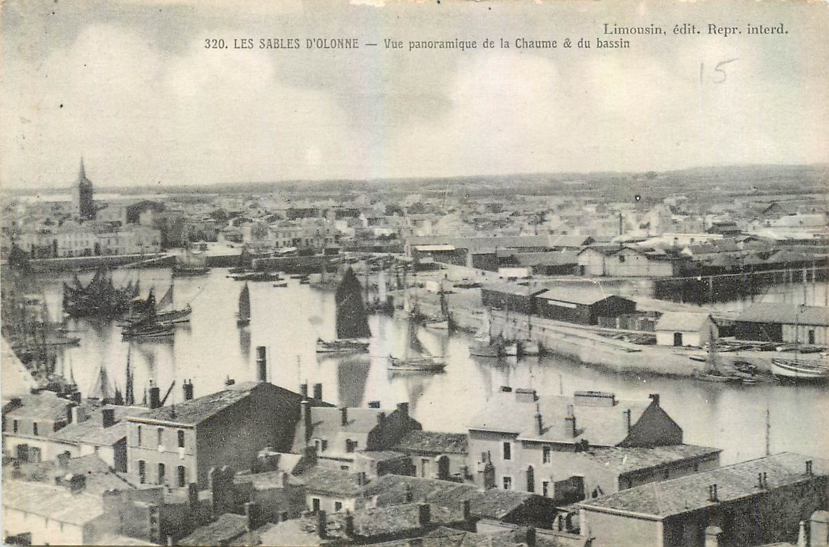 CPA Les Sables d'Olonne Vue panoramique de la Chaume du bassin 