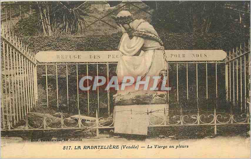 CPA La Rabateliere Vendee La Vierge en pleura 